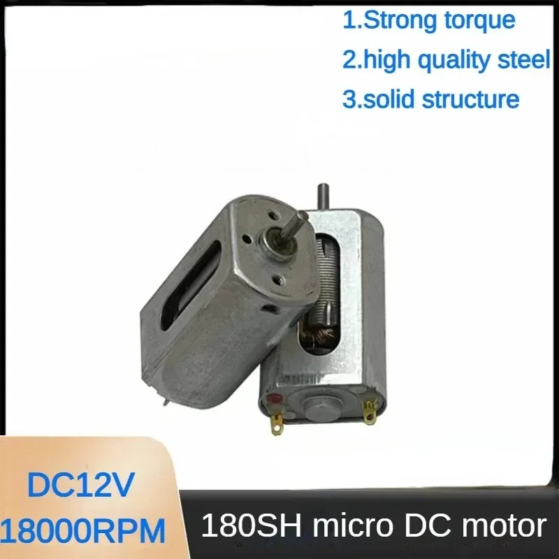 

Micro 180 Carbon Brush Electric Motor DC12V 18000RPM High Speed DC motor Big Cooling Hole Engien