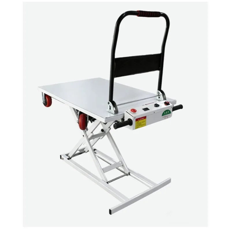 Truck electric lift push flat rider with loading and unloading hydraulic lift platform