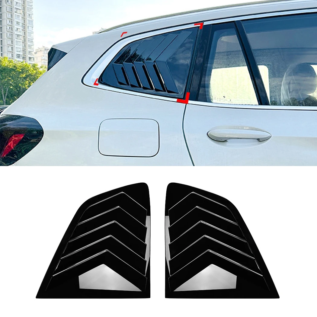 

Car Rear Window Shutter Cover Trim For BMW X3 G01 2018-2024 Glossy black/Carbon Fiber look