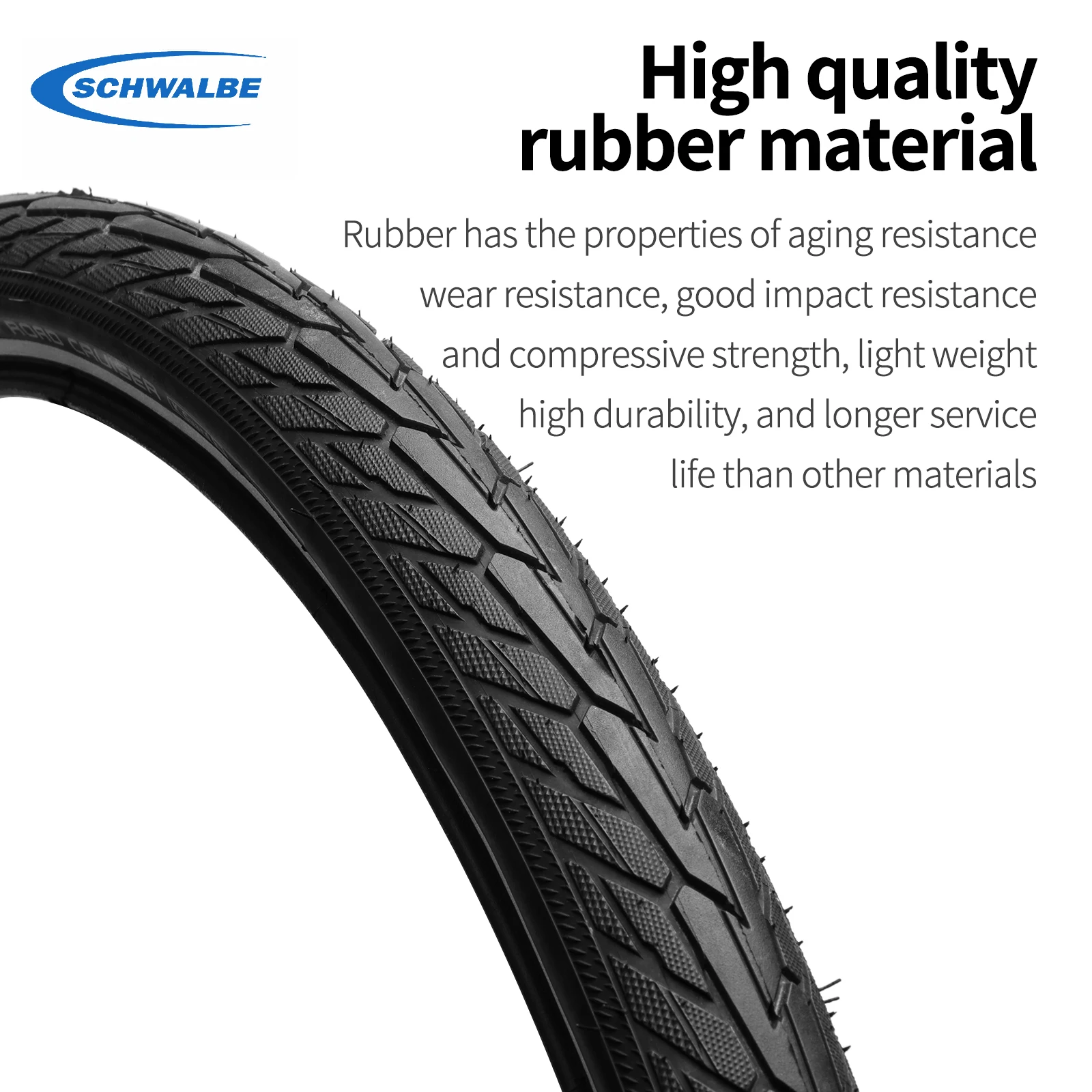 SCHWALBE Mtb 27.5 Inch Tire 50-80Psi Reflective Anti-Puncture Anti-Slip Wear-Resistant Rubber Bicycle Tire