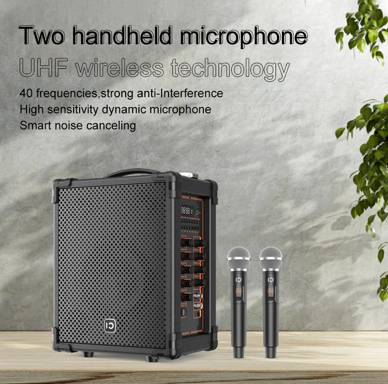 SHIDU Outdoor Portable Big Loud Sound Wireless Bluetooth Stereo Karaoke PA Speaker With Microphone