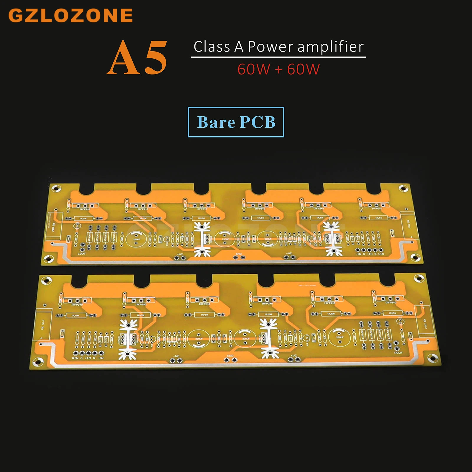 

2CH HI-END PASS A5 Audiophile FET PASS Aleph-5 Pure Class A Power Amplifier Bare PCB 60W+60W 8 Ohm