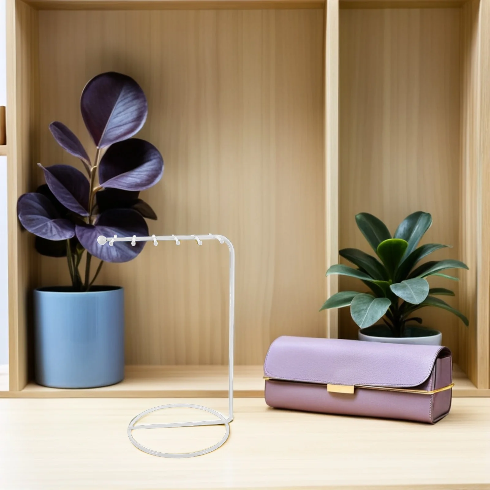 1pcs Iron Jewelry Display Stand Metal Necklace Earring Bracelet Holder Rack For Store Home Live Streaming Setup Organizer