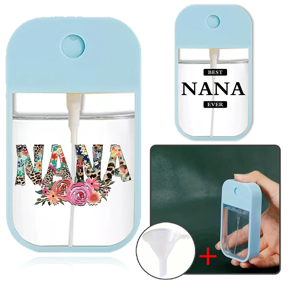 

Portable Refillable Perfume Clear Spray Bottle With Funnel Card Spray Bottle Travel Perfume Bottles Nana Series Pattern