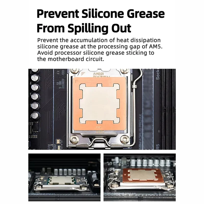 

Durable-AM5 CPU Contact Frame Copper Full Surround Frame Better Cooling CPU Heatsink Plat Armor For AMD 7950X 7900X 7700X 7600X,