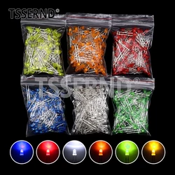 100 stks 3mm LED Diode F3 Diverse Kit Wit Groen Rood Blauw Geel Oranje Roze Paars Warm Wit DIY Light Emitting Diode