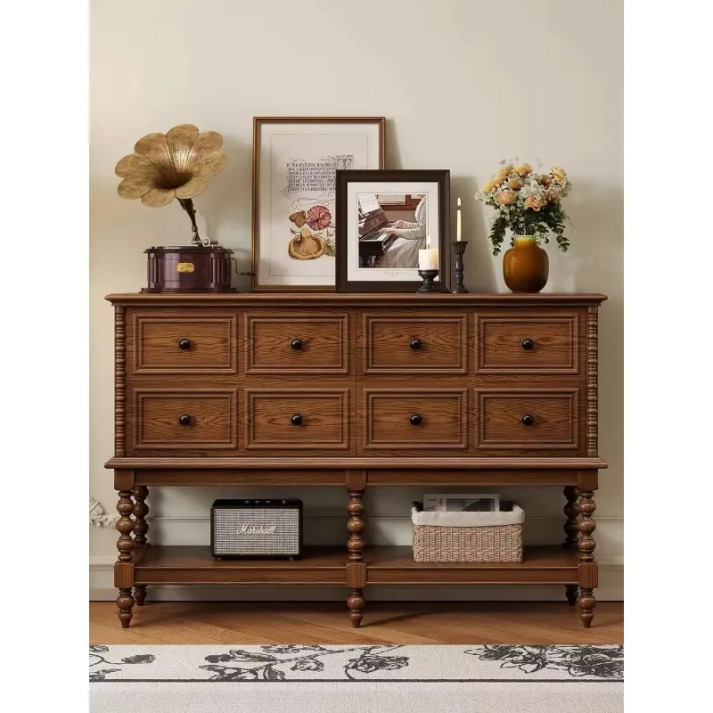 Solid wood living room cabinets, multifunctional large capacity storage cabinets, independent living room display cabinets