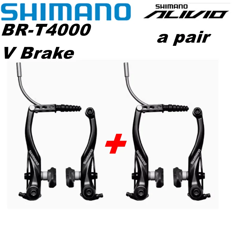 SHIMANO Alivio BR T4000 Linear V Brake Mountain Bike Bicycle Brake Road MTB Folding Bike City Recreational Bicycle Brake a pair