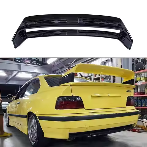 For BMW 3 Series E36 1990-2000 Car Rear Trunk Lip Spoiler Wing Double-deck Style Wings Tuning Exterior Accessories Body Kits