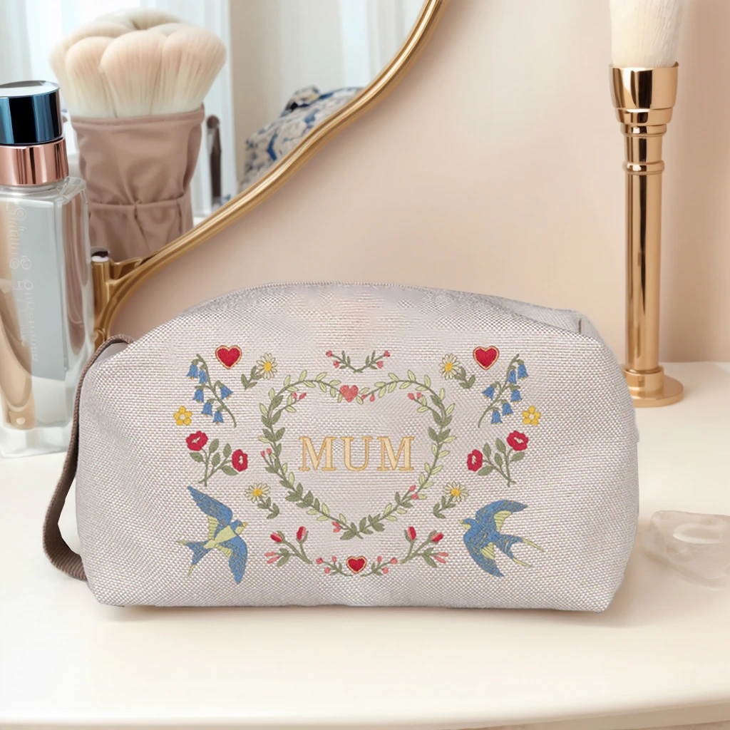 

Fashionable Portable Makeup And Cosmetic Storage Flower Pattern Printed Clutch For Women, Girls, Travel, Daily Use