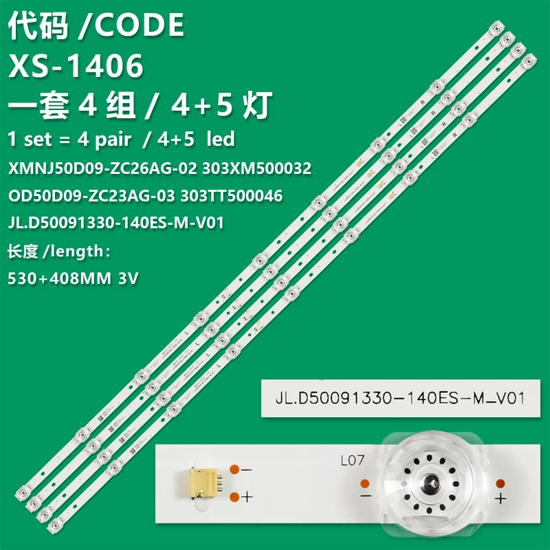 KIT 4 BARRAMENTOS LED PTV50D60SA PTV50D60 CONECTOR NO CENTRO