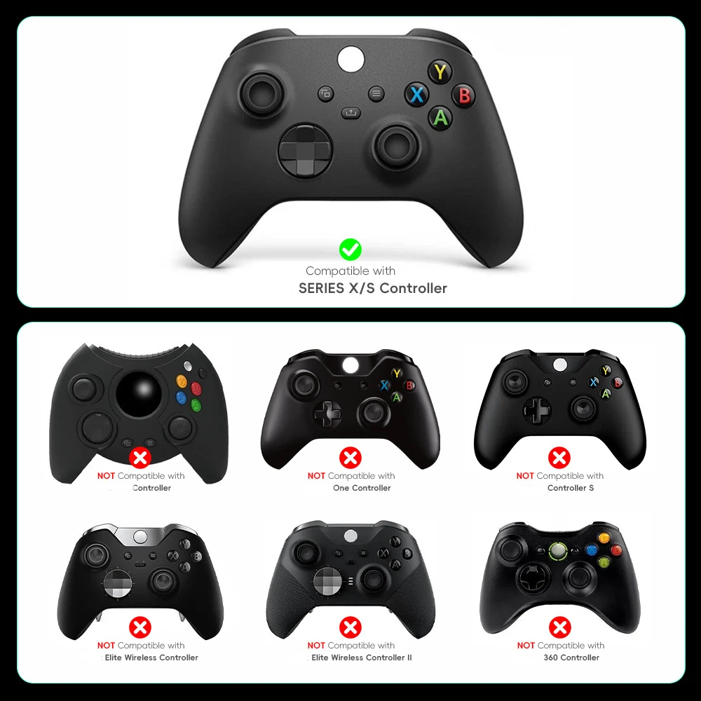 Handle Extension Back Key for Xbox Series X S Controller Macro Mapping Turbo Function Type C Wired Attachment