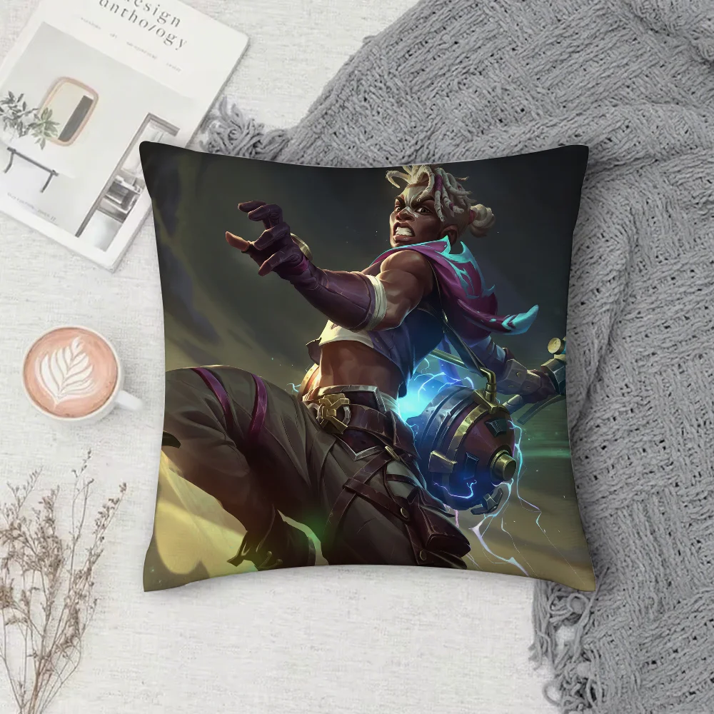 Arcanes الموسم 2 فيكتور كيس وسادة مربع المخدة على الوجهين الطباعة قصيرة أفخم غطاء وسادة أريكة غرفة نوم #6