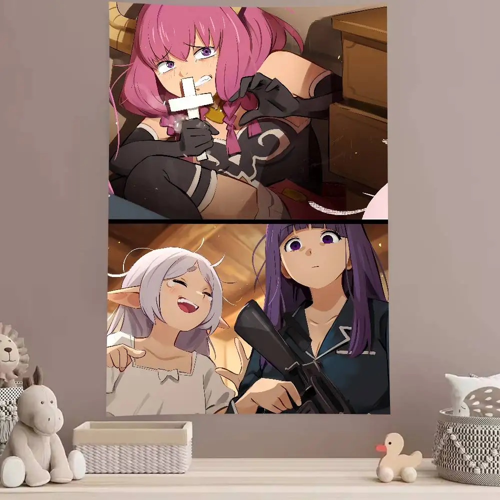 

XXL Cute Kawaii Hot Frieren Sousou no Frieren Tapestry Decoration Bedroom Dormitory Background Cloth Living Room Club Tapestry