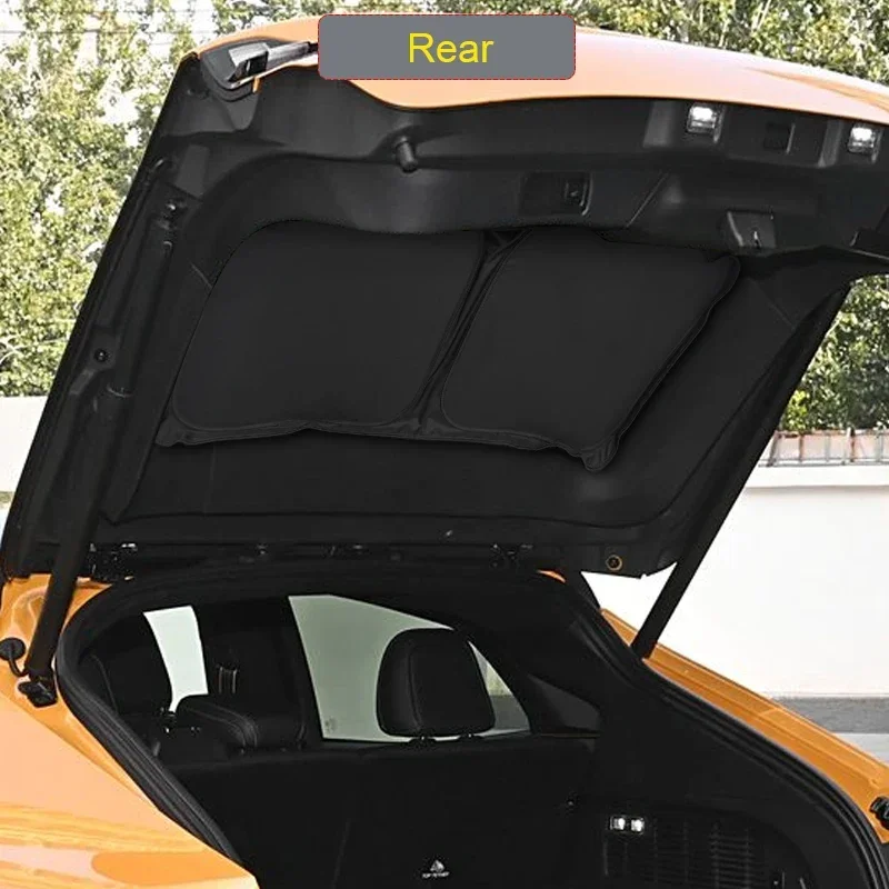 Car Black Window Privacy SunshadeAuto Anti-UV Heat Insulation Protect Cover Interior Accessory For FORD MUSTANG MACH E 2021-2026