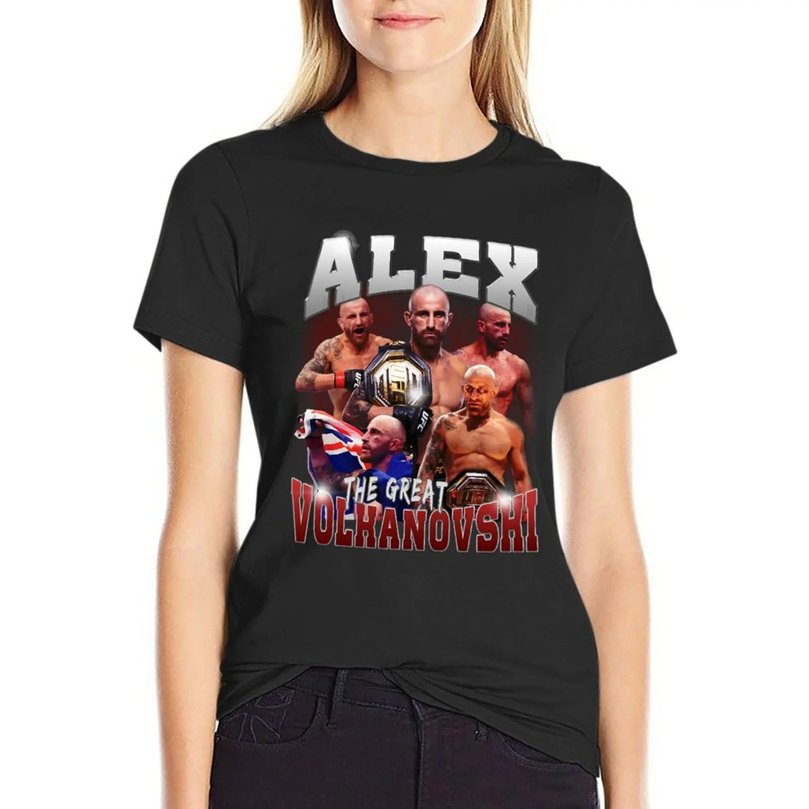 

Alex Volkanovski Bootleg T-Shirt Female clothing tops Aesthetic clothing blacks t shirts for Women graphic