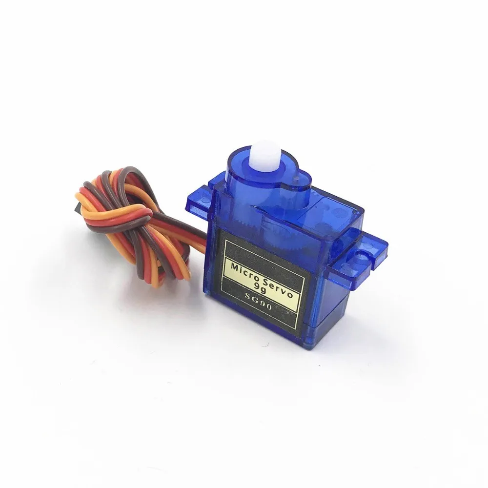 El servomotor SG90 9G reemplaza el servomotor de 180 grados y 360 grados, cardán robot SU27KT con servomotor.