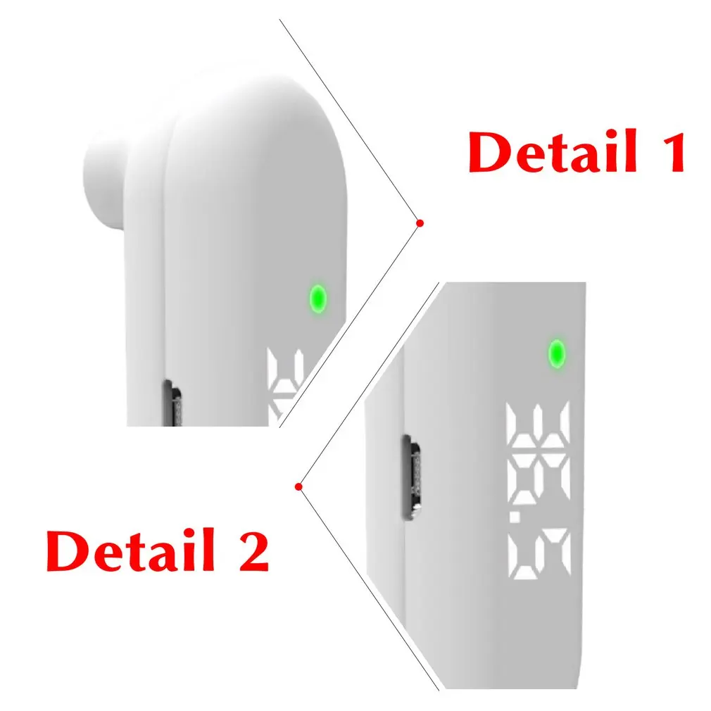 Rechargeable Digital Forehead Thermometer LCD Non-contact Infrared Thermometer Temperature Measurement Temperature Gun