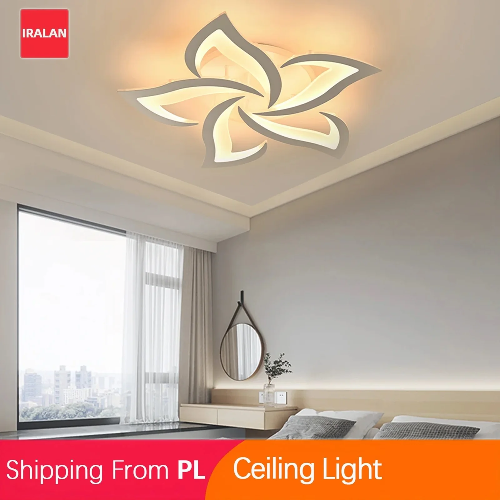 Lampadari a LED Lotus, Illuminazione di Lusso in Stile Nordico, Lampadari da Soffitto in Acrilico Lucido con Telecomando e App, Illuminazione Intelligente per Interni