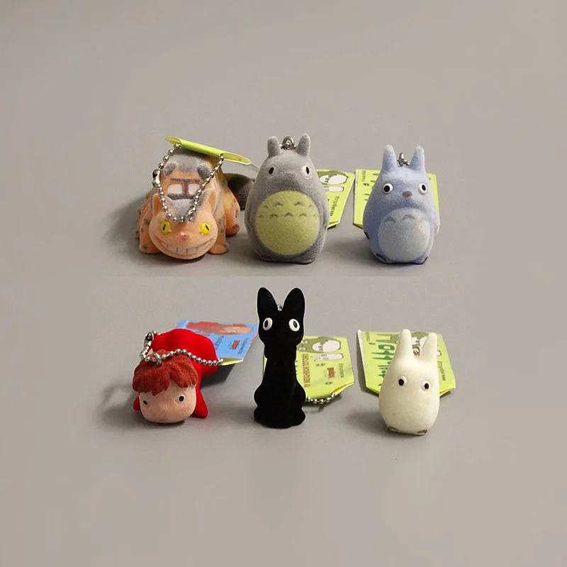 Hayao Miyazaki Anime Totoro Key Chain Kawaii Ponyo Dolls Backpack Pendant Car Keychain Accessory Decoration Toys Children Girls