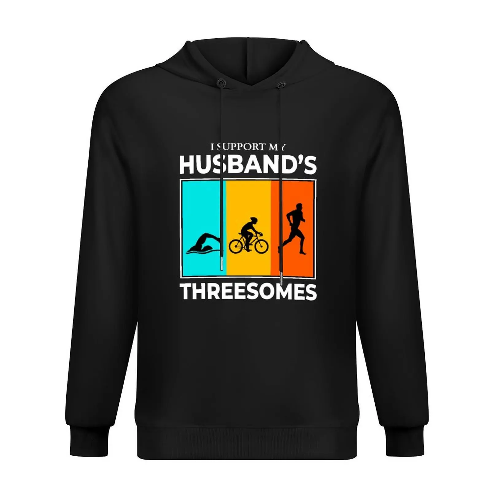 

Swim Bike Run Triathlon Triathlete Husband Wife Hoodie autumn clothes men wear winter clothes graphic hoodies
