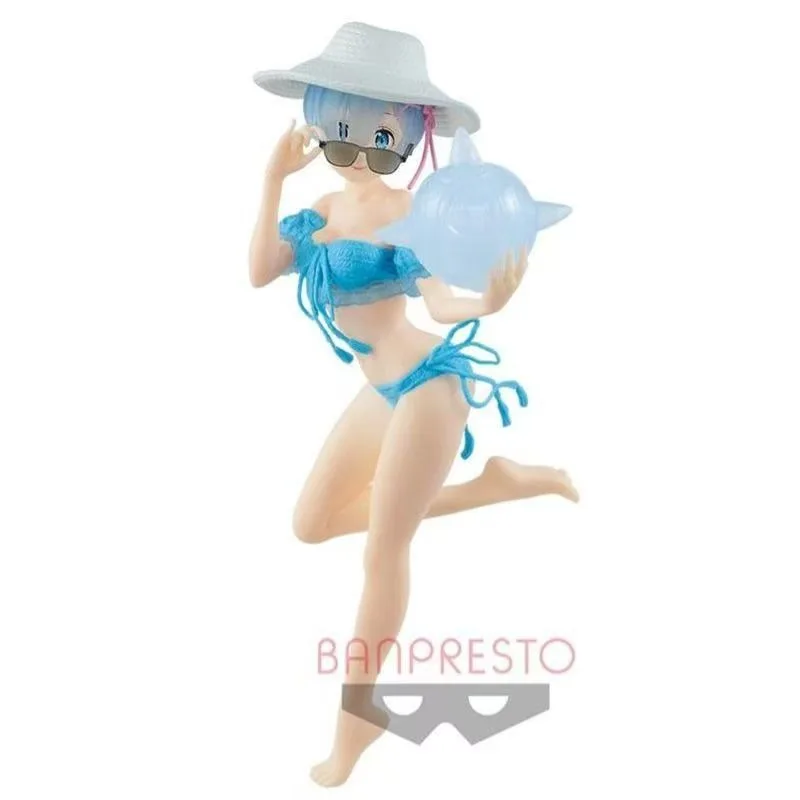 Disponibile originale Bandai Banpresto Re Life in un mondo diverso da Zero Rem Anime Action Figures Modello Giocattoli Ornamenti Regali