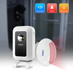 KERUI Wireless Welcome Chime Bell Motion Sensor Detector Security Alarm 32 Songs Doorbell Smart Home LED Night Light Store Shop