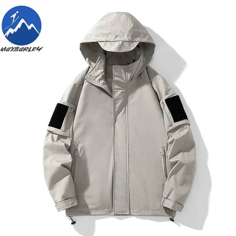 Maxbarley New Men Jacket 2025 Fashionable Outdoor Camping Windproof Coat Casual Daily Wear Comfortable Stylish Leisure Outerwear