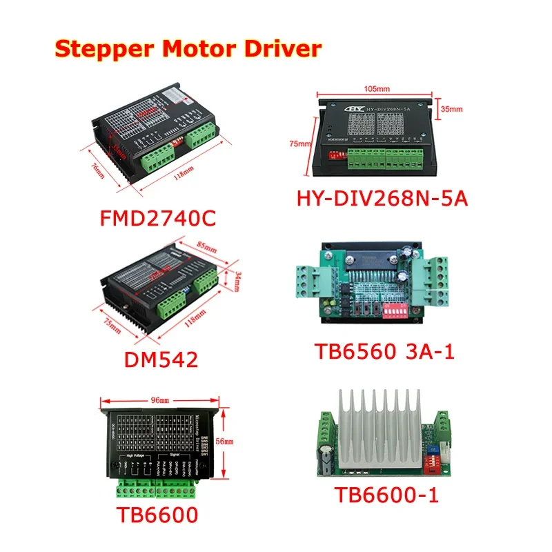 MACH3 Stepper Motor Driver FMD2740C DM542 HY-DIV268N-5A TB6560 TB6600-1 TB6600 for CNC Engraving Machine