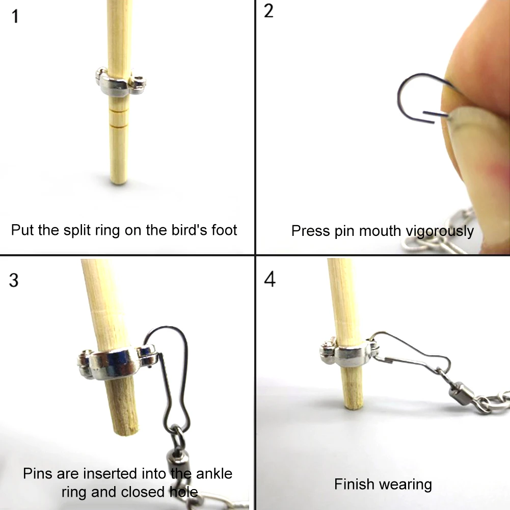 1 Stuks Papegaai Beenring Enkel Voetketting Vogelring Outdoor Vliegende Training Activiteit Opening Stand Accessoires Vogelbenodigdheden