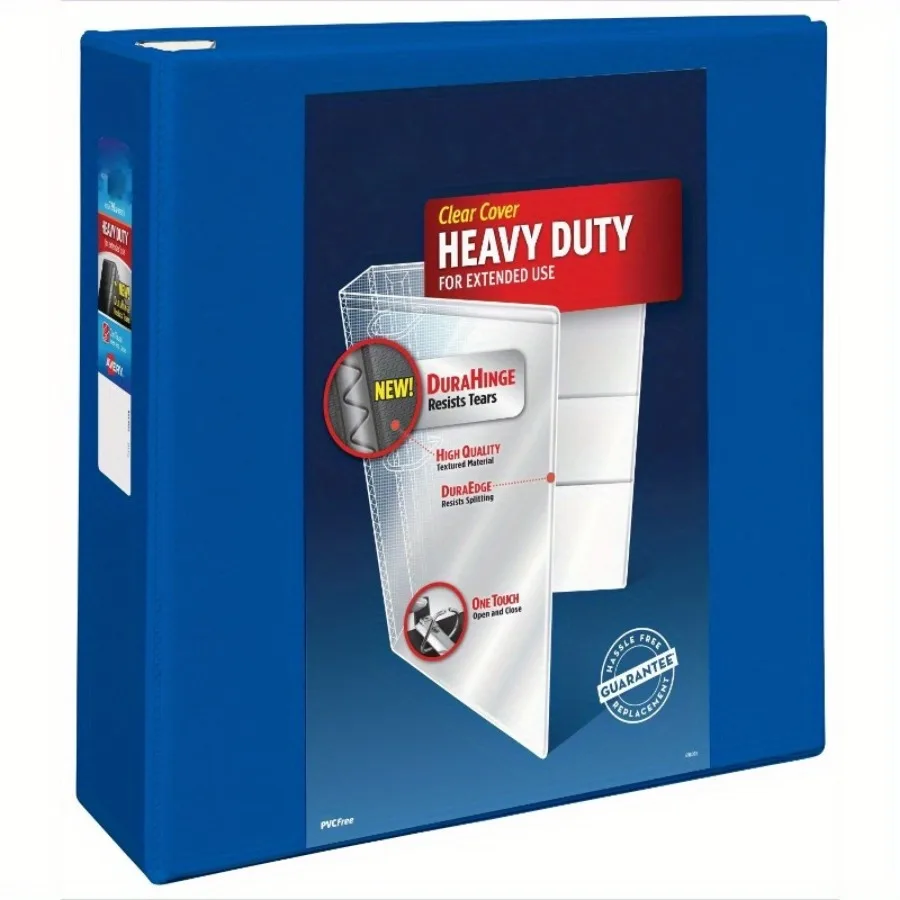 

Heavy Duty Ring Binder, 1.5", Blue, Slant Rings, One-Touch, 375-Page Capacity, 1 Binder