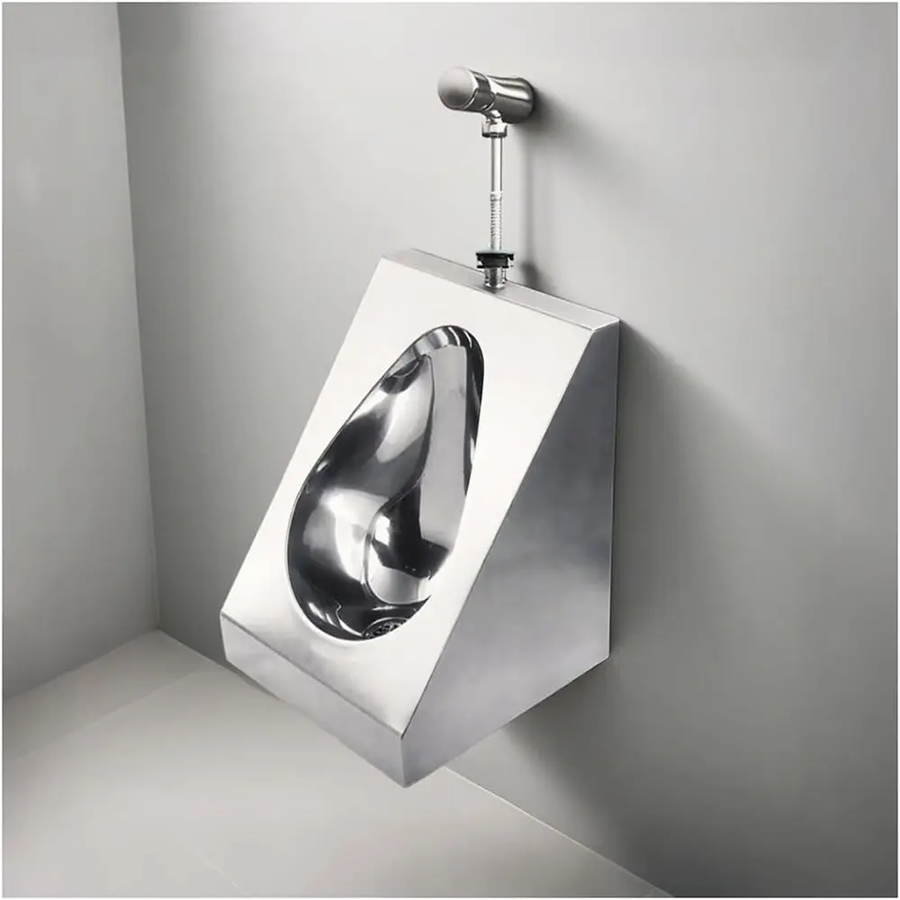 

Stainless Steel Urinal for Men, Bathroom Urinals Wall-Mounted Commercial Urine Diverter for Home, Garage, RV