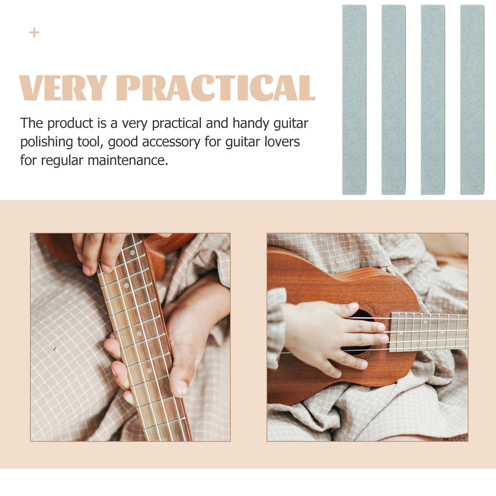 

4 Pcs Bass Fret Grinding Stone Miss Guitar Bridge Sanding Tool Millstone Repair Tools