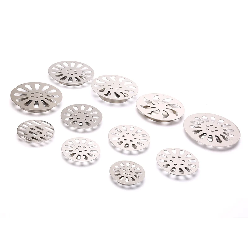 1pc Stainless steel floor drain cover overflow Round Anti-clogging shower Drain