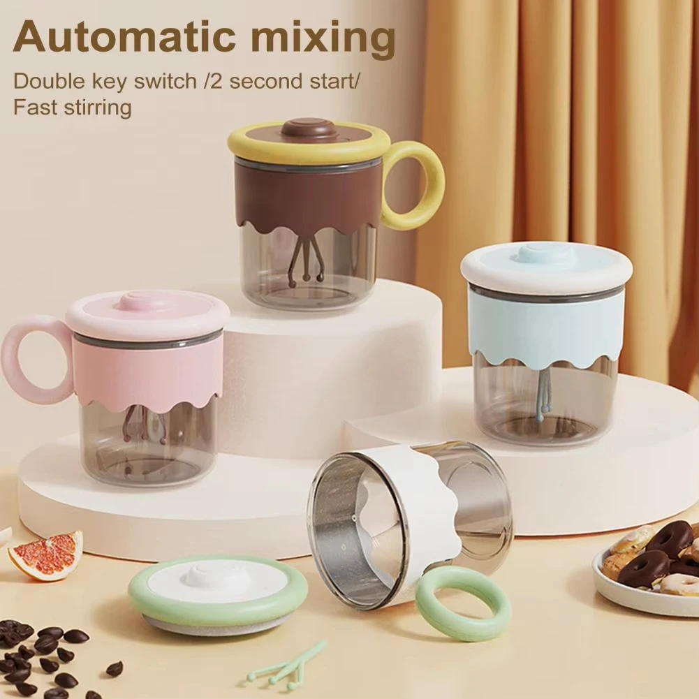 2024 New Electric Automatic Mixing Cup Double-click to Start with Super Power to Quickly Stir 400ml Capacity Coffee and Milk Mug