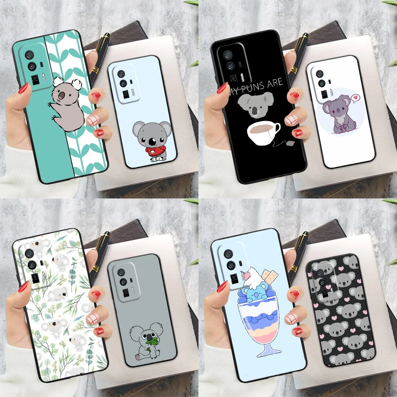 Cute Cartoon Koala Case For Xiaomi 14T 11T 12T 13T Pro 13 14 Ultra POCO X6 Pro M6 X3 X5 M5s F3 F5 F6 Cover