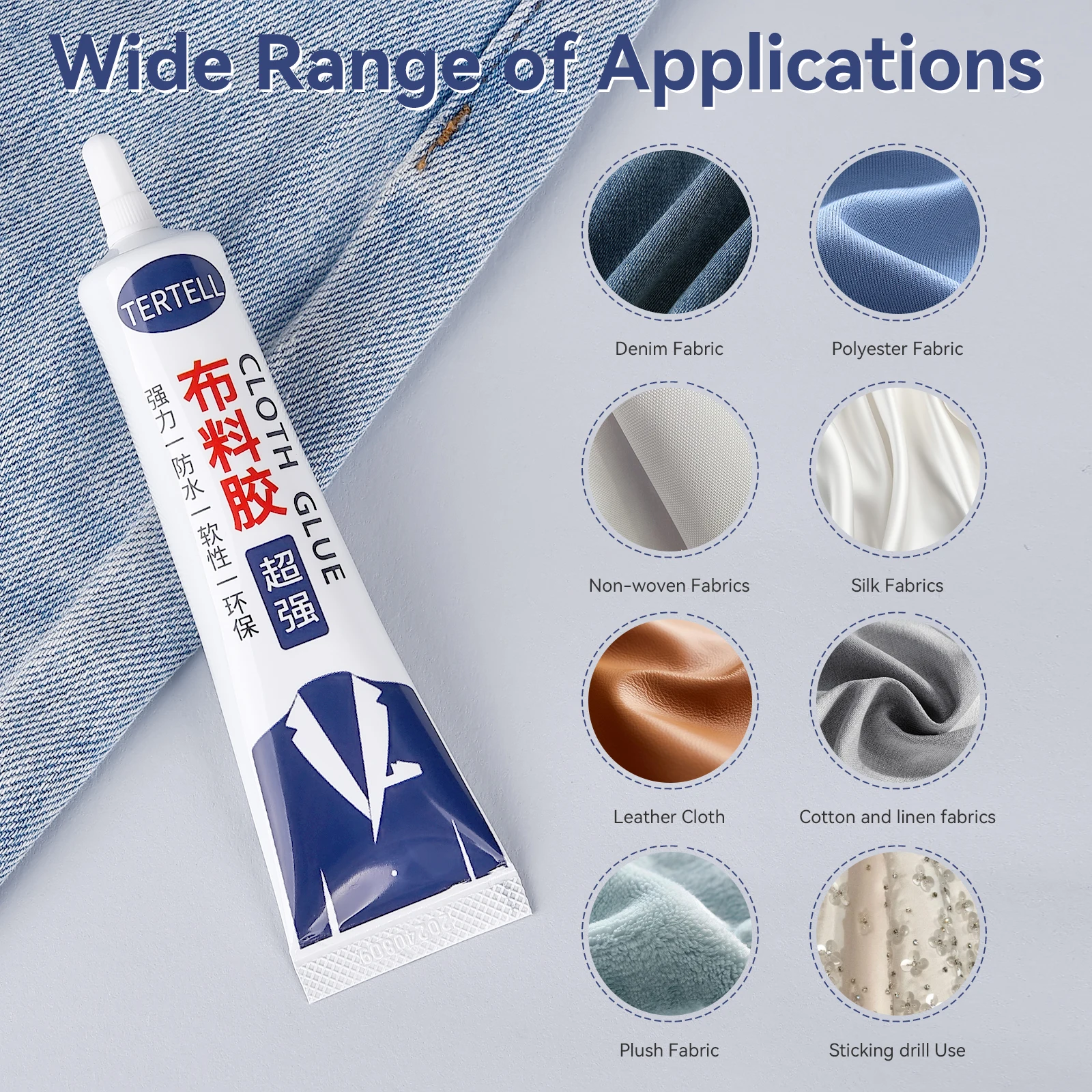 30g Cloth Glue Adhesive Clothing Repair Printing Pattern Rhinestone Trademark Soft Glue Clothing Manual Universal Leather Glue