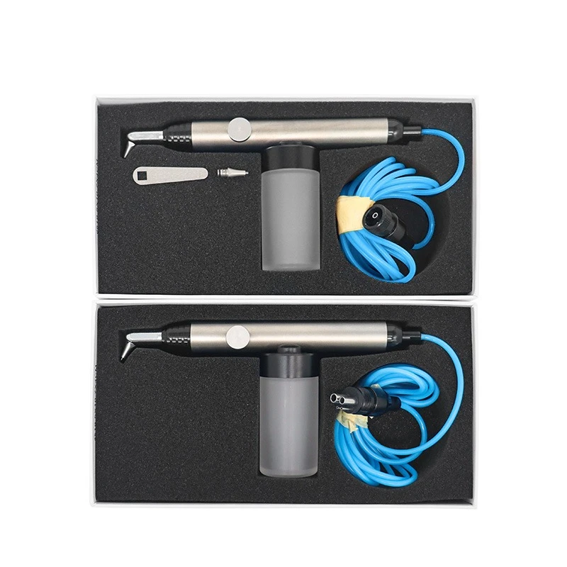 1set Air Abrasion Polisher Dental Aluminum Oxide Micro Blaster Sandblasting Kit For Teeth Whitening 2/4 Hole Options New