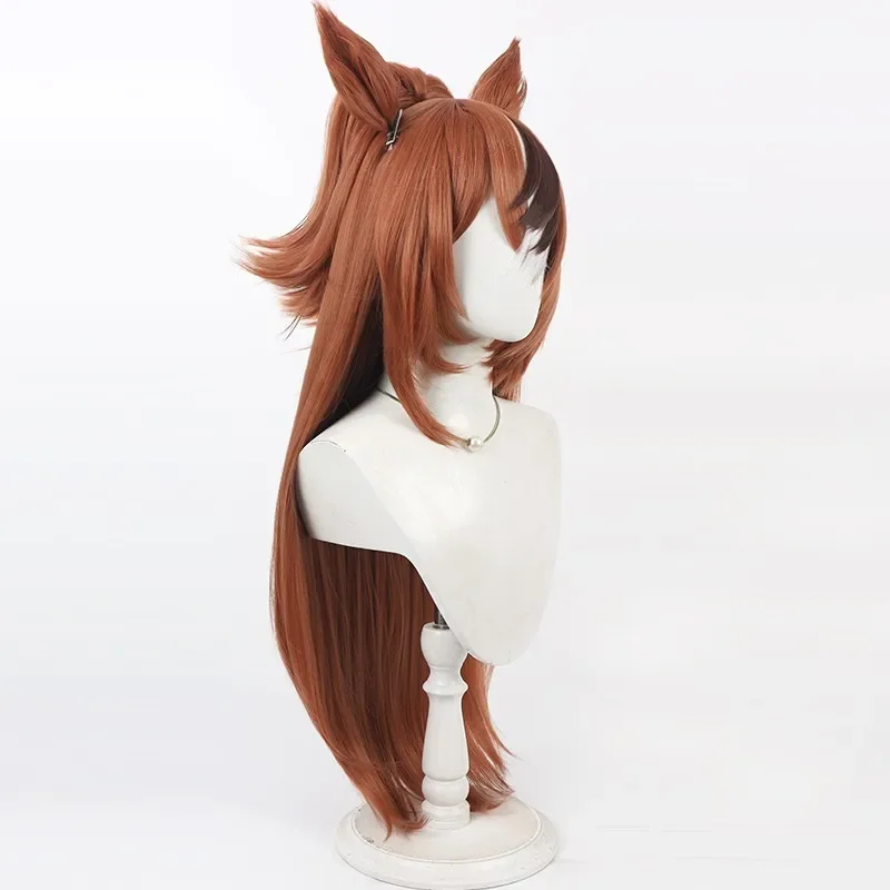 Game Uma Musume Pretty Derby Bubblegum Cosplay Wig Ears Tail Halloween Party Costume Prop Synthetic Hair Heat Resistant Fiber