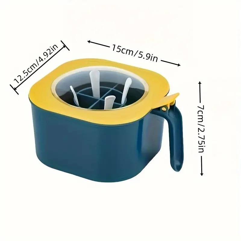 Eine 4-in-1-Gewürzbox mit großem Fassungsvermögen, Deckel und Löffel, wird mit vier Löffel für die Küche zu Hause geliefert und Salzbehälter – Detail 4