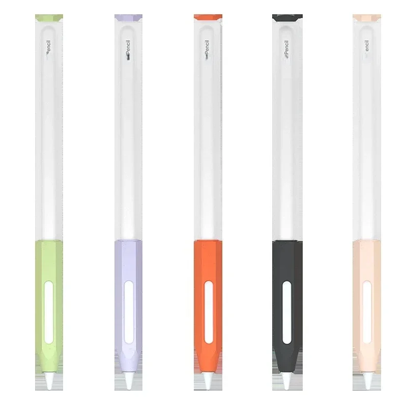 Stylus Cover Silicone Pen Case For Apple Pencil 2 Color Matching Stylus Protective Case Non-slip Anti-fall for iPad Pen 2 Cover