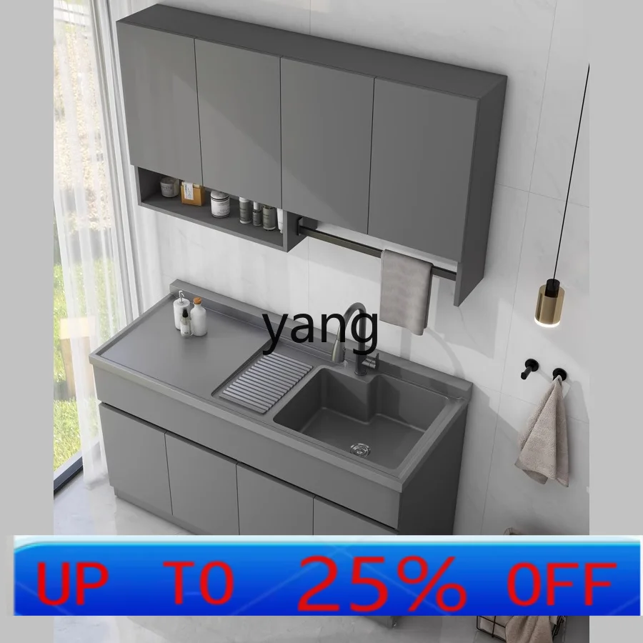 

lh honeycomb aluminum laundry cabinet combination household face hand basin laundry sink integrated cabinet with rubbing board