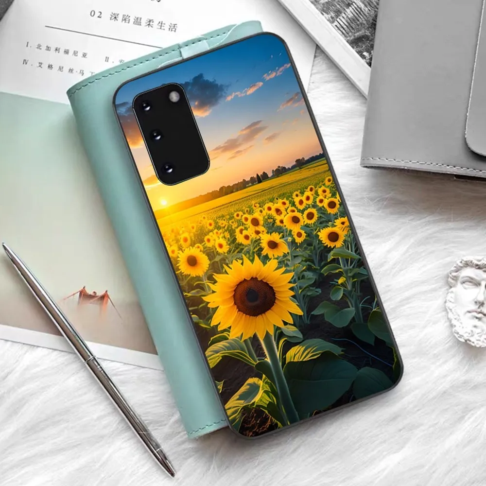 Cute Summer Daisy Sunflower Phone Case For Samsung S 9 10 20 21 22 23 30 23plus Lite Ultra FE S10lite Fundas