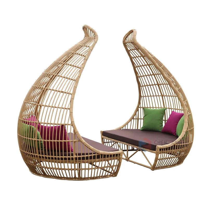 Outdoor rattan nest sofa homestay engineering customization