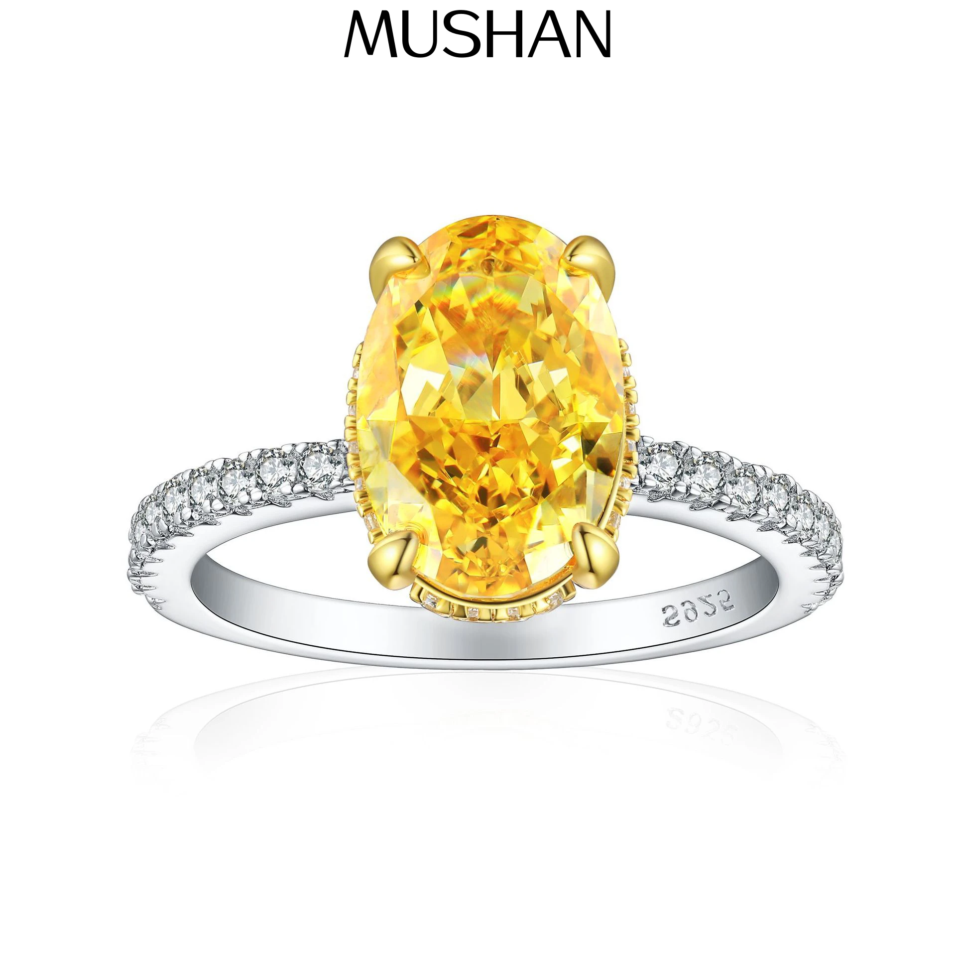 

MuShan Jewelry 925 Sterling Silver Ring Wedding Band High Carbon Diamond Wedding Bridal Vintage Style Women Rings Fine Jewelry