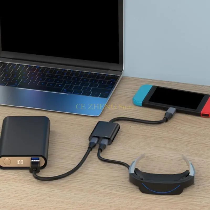 E56B AR Glasses USB C HUBS Dock مع منفذ USB سريع السرعة للمعززة