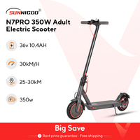 N7PRO 350W Adult Electric Scooter 36V 10.4Ah Escooter Kick Scooter Support APP Lightweight Long Range 30km Scooter EU Warehouse