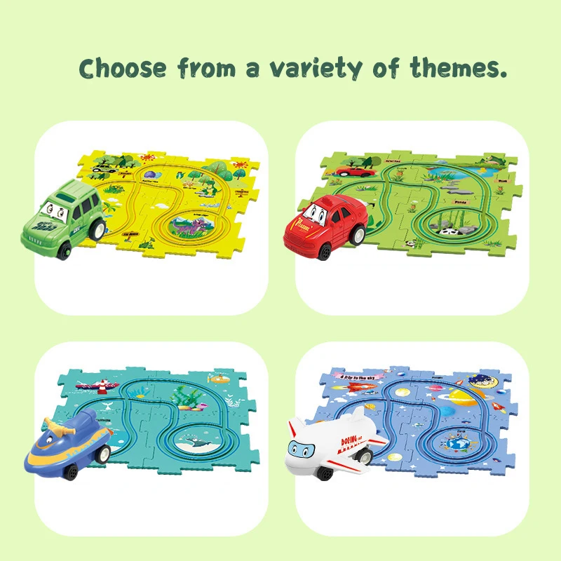 25 pezzi per bambini puzzle educativo vagone ferroviario elettrico assemblaggio fai da te giocattolo taxi treno pista auto giochi da tavolo logici puzzle giocattoli regali