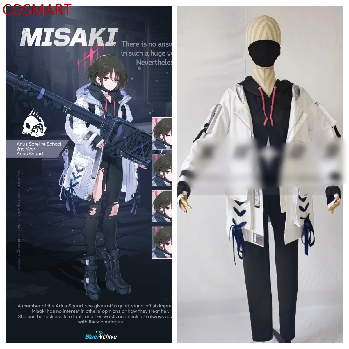 

Blue Archive Misaki New Cosplay Ladies Daily Cosplay Costume Cos Game Anime Party Uniform Hallowen Play Role Clothes Clothing
