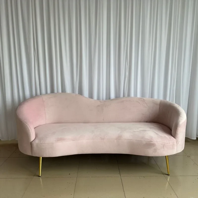 Curved sofa modern new living room special-shaped sofa clothing store clubhouse fabric leisure sofa